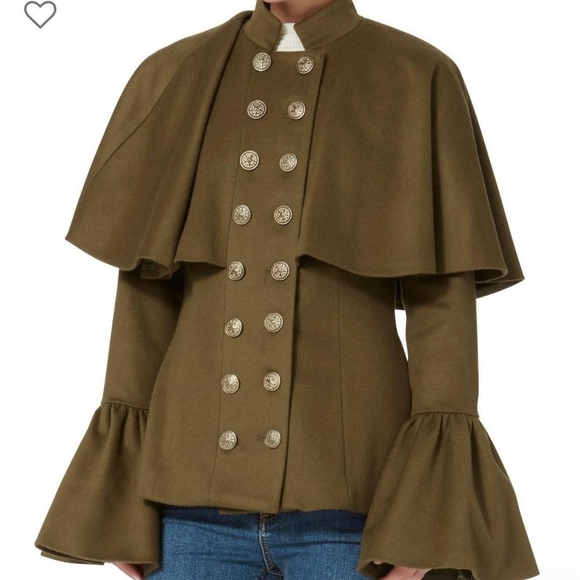 Caroline Constas Jackets & Blazers - Caroline Constas Olive Coat s